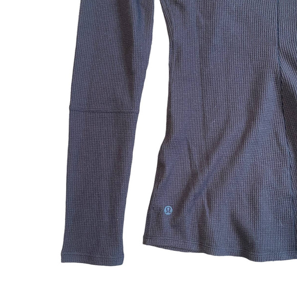 Lululemon Close Call Black Thermal Henley Long Sleeve Small 4/6 - Picture 7 of 10